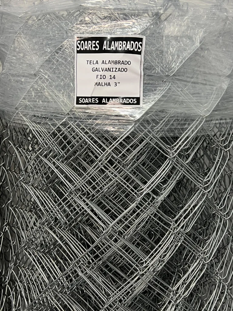 Tela Alambrado Galvanizada Fio 14 Malha 2.1/2