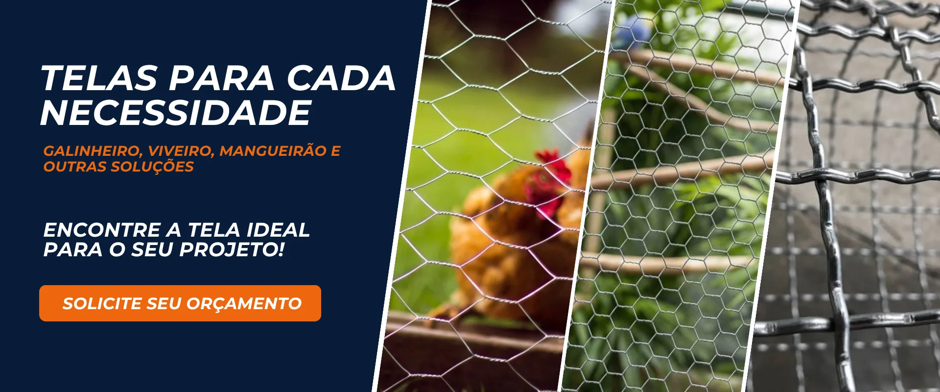 Telas para cada necessidade - galinheiro, viveiro, mangueirão e outras soluções